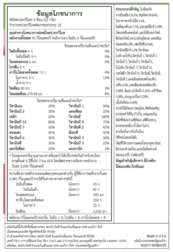 ฉลากโภชนาการ (Nutrition Facts)